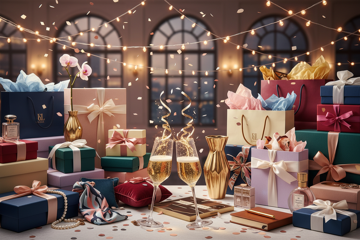 tu sais me faire une super belle image pour la page d'accueil de ma nouvelle boutique tendance multi niche haut de gamme avec un esprit fête